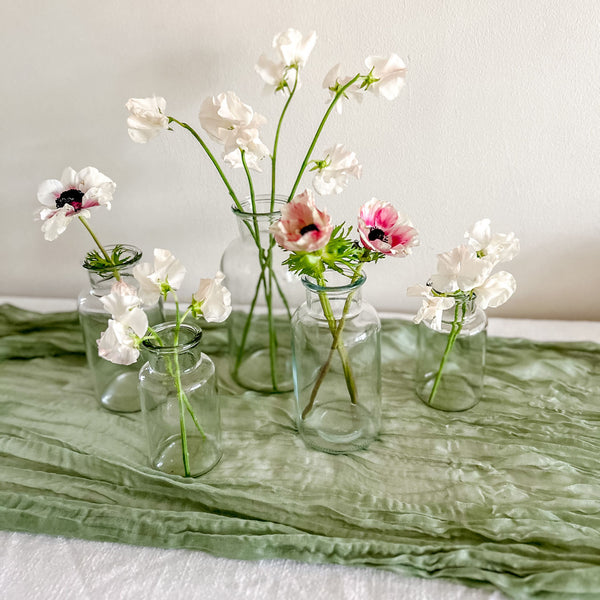 Botanical Jar Vase (3 Sizes) - Apothecary Style Wedding Vases