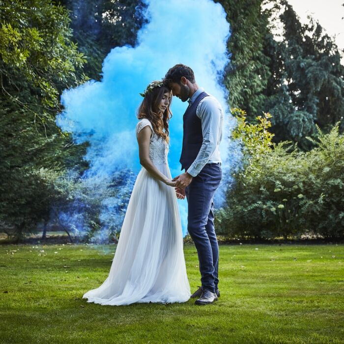 wedding smoke bombs blue for sale