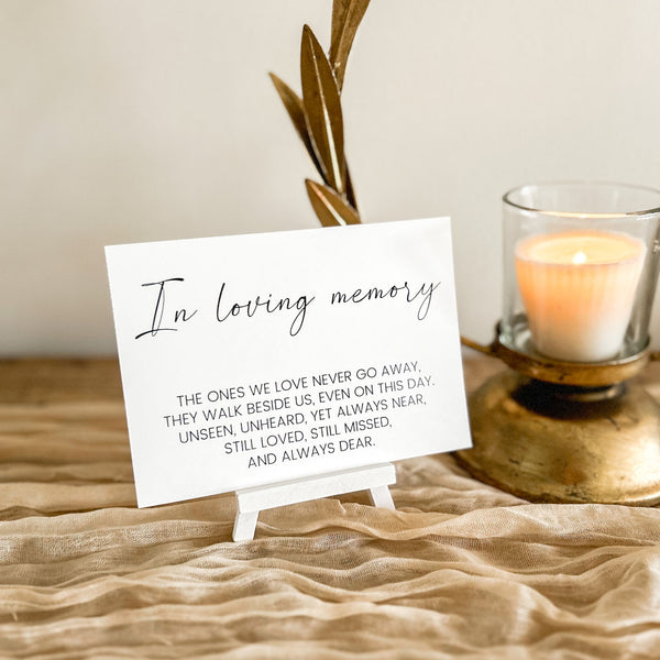 In Loving Memory - A6 Wedding Print