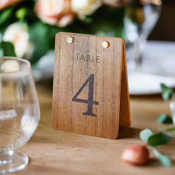 Rustic Wooden Table Numbers 1 – 12