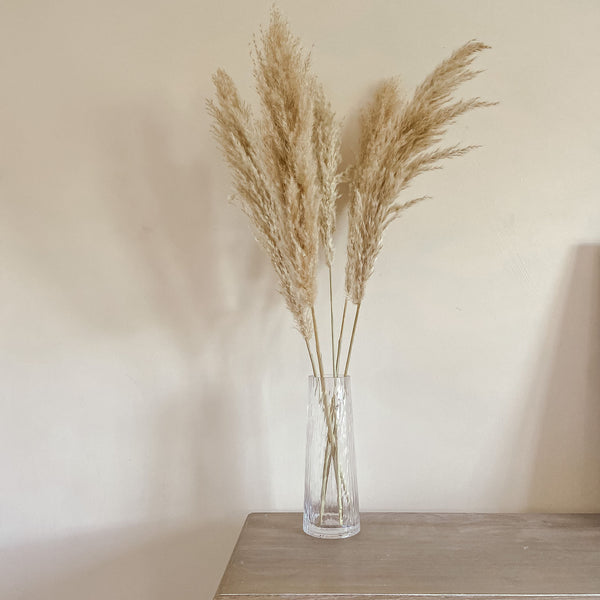 Elegant Clear Glass Ripple Vase Wedding Centrepiece 26.5cm