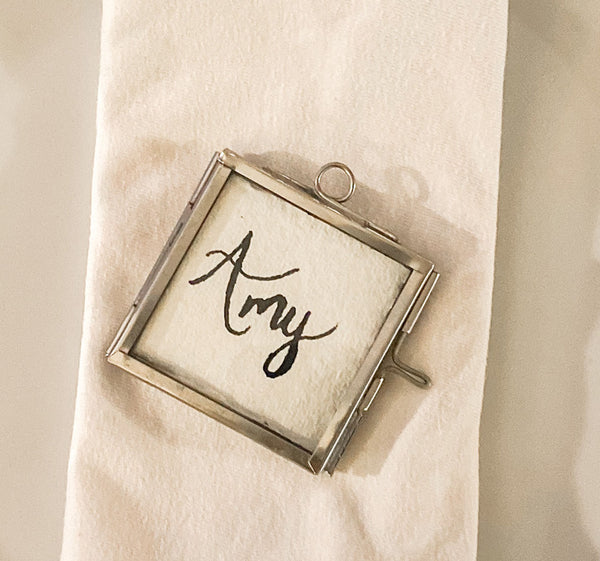 Tiny Silver Photo Frame Place Card