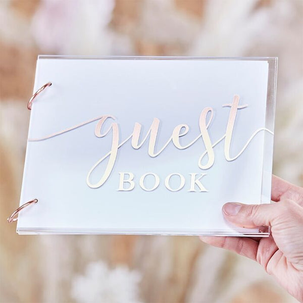 Acrylic Cover Wedding Guest Book