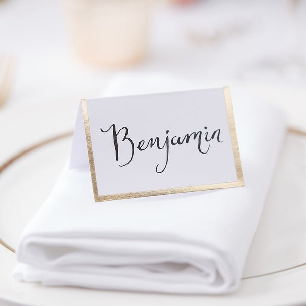 Gold Foil Wedding Place Cards - Pack of 10 - The Wedding of My Dreams