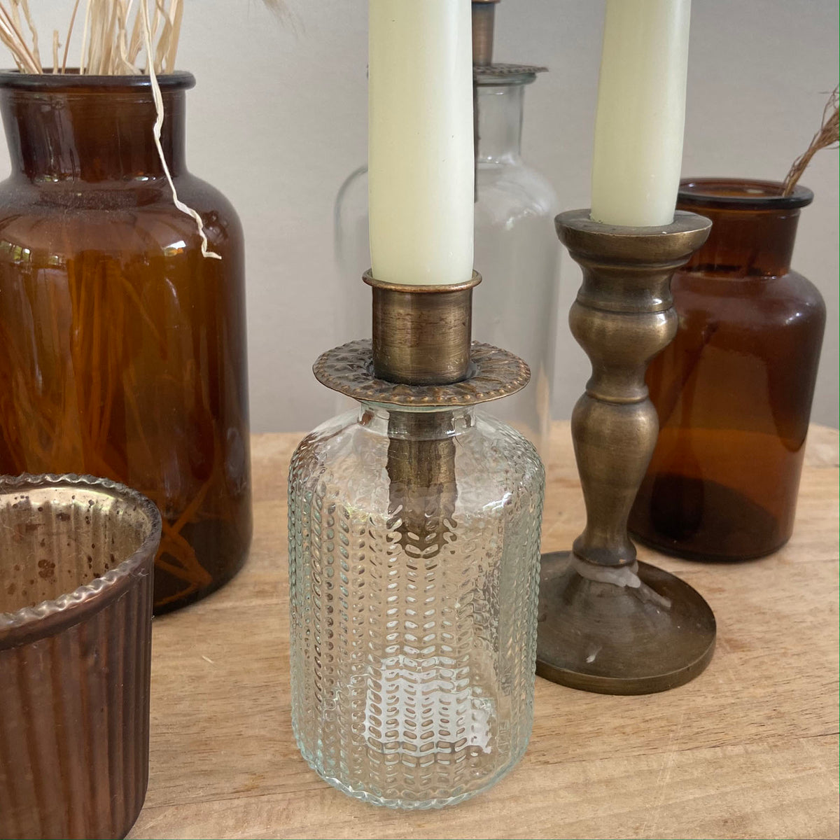 Brass Candle Holder for Bottles Turn Any Bottle Into A Candle Holder