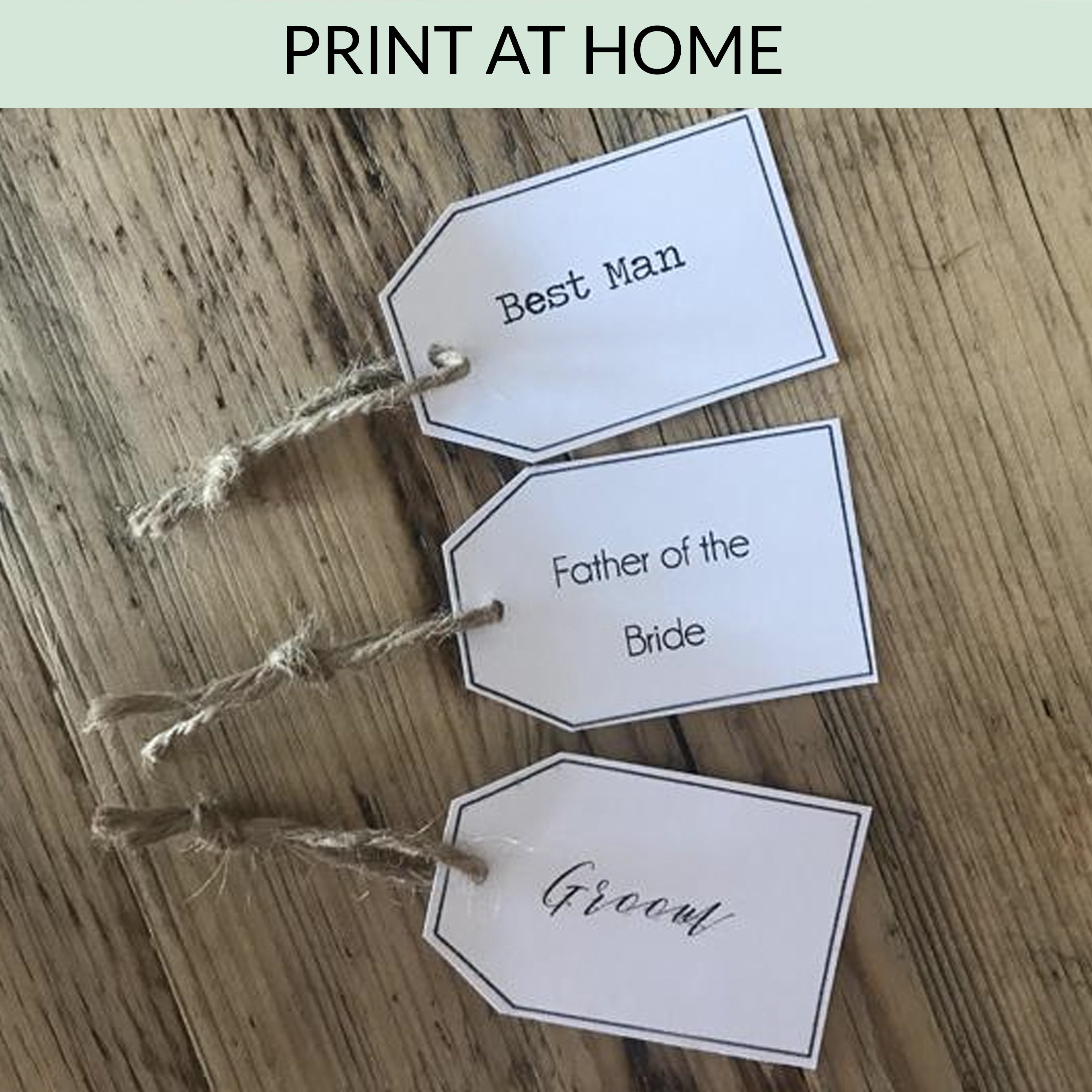 Personalised Labels for Button Holes Digital Download / Printable