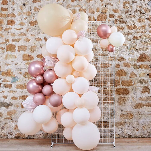 Balloon Arch Kit - Rose Gold, White, Peach (70 Balloons) - Wedding & Party Backdrops