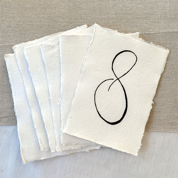 Post Cards - Handmade Cotton Paper Torn Edges For Table Numbers - Pack Of 20 Blank - The Wedding of My Dreams