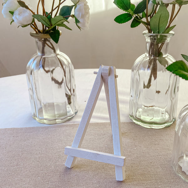 Mini White Wooden Easel Table Number Holders – Pack Of 3 - The Wedding of My Dreams