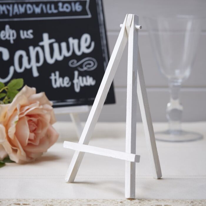 Mini White Wooden Easel – Pack Of 3 - The Wedding of My Dreams