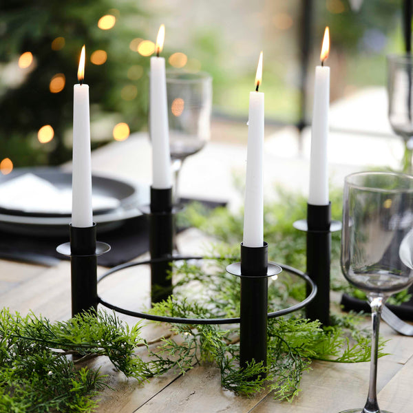 Black Candlestick Ring - Wedding Table Centrepiece