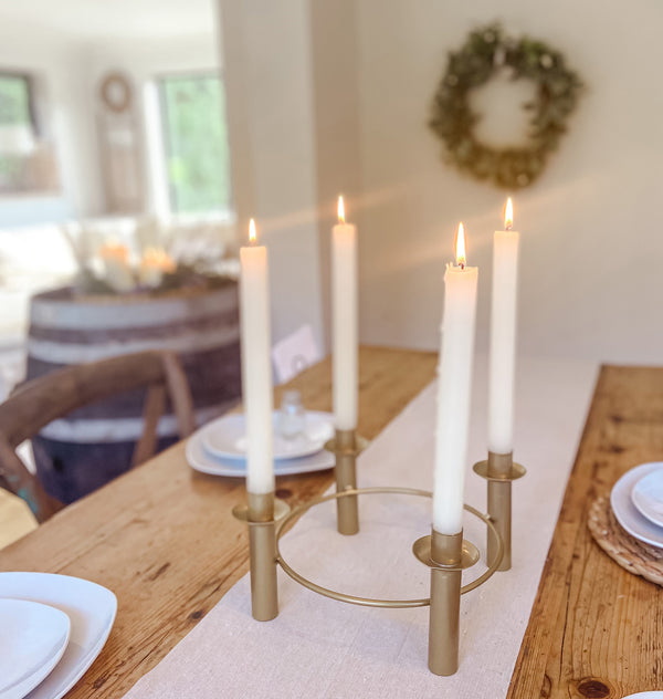 Gold Candlestick Ring - Wedding Table Centrepiece