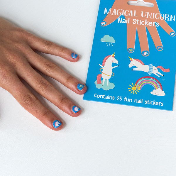 Magical Unicorn Nail Stickers (pack Of 25) - Children's Stocking Filler
