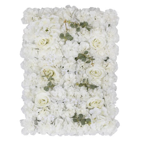 Rose & Hydrangea White Flower Wall Tile 60 x 40cm- Wedding Backdrop