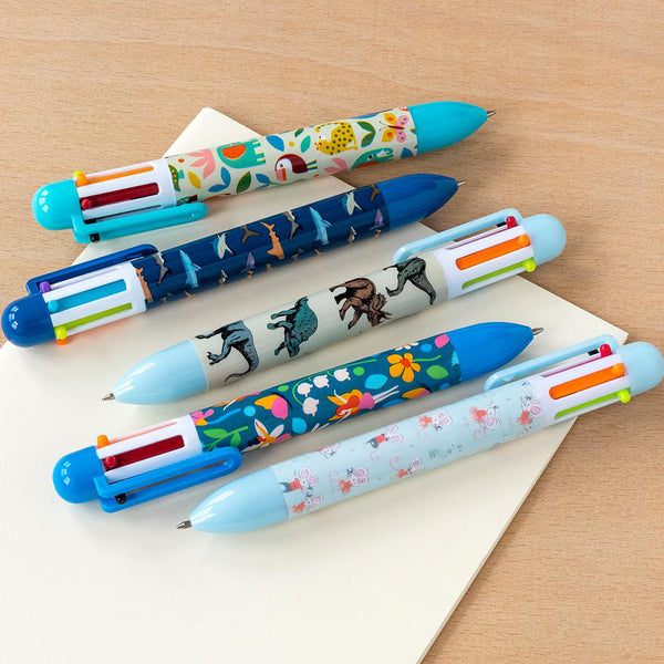Six Colour Pen Biro - Kids Stocking Fillers
