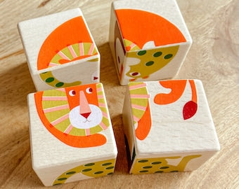 Wooden Cube Puzzle Animals - Children's Stocking Filler Jigsaw Puzzles - The Wedding of My Dreams