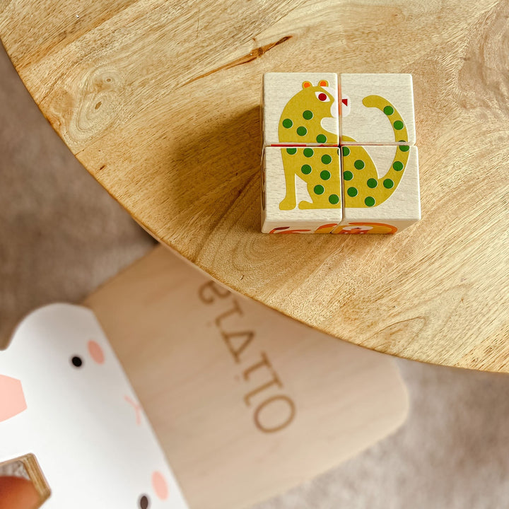 Wooden Cube Puzzle Animals - Children's Stocking Filler Jigsaw Puzzles - The Wedding of My Dreams