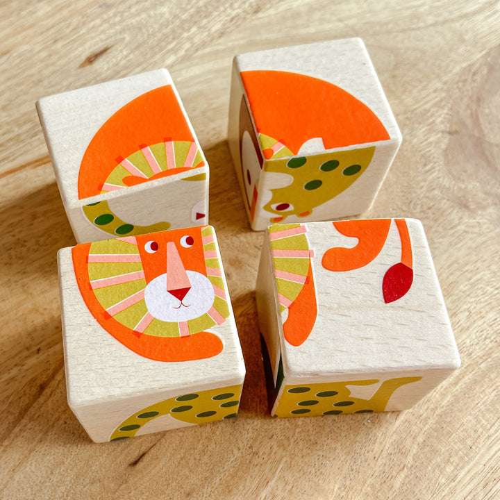 Wooden Cube Puzzle Animals - Children's Stocking Filler Jigsaw Puzzles - The Wedding of My Dreams