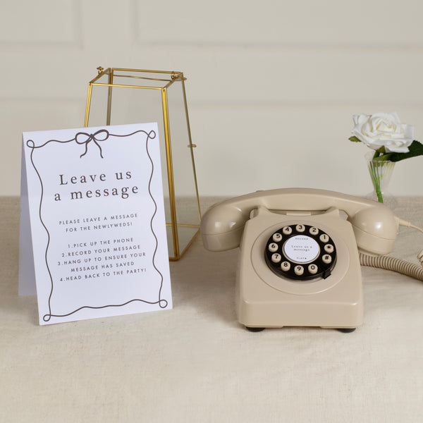 Audio Recording Wedding Guest Book - Retro Telephone