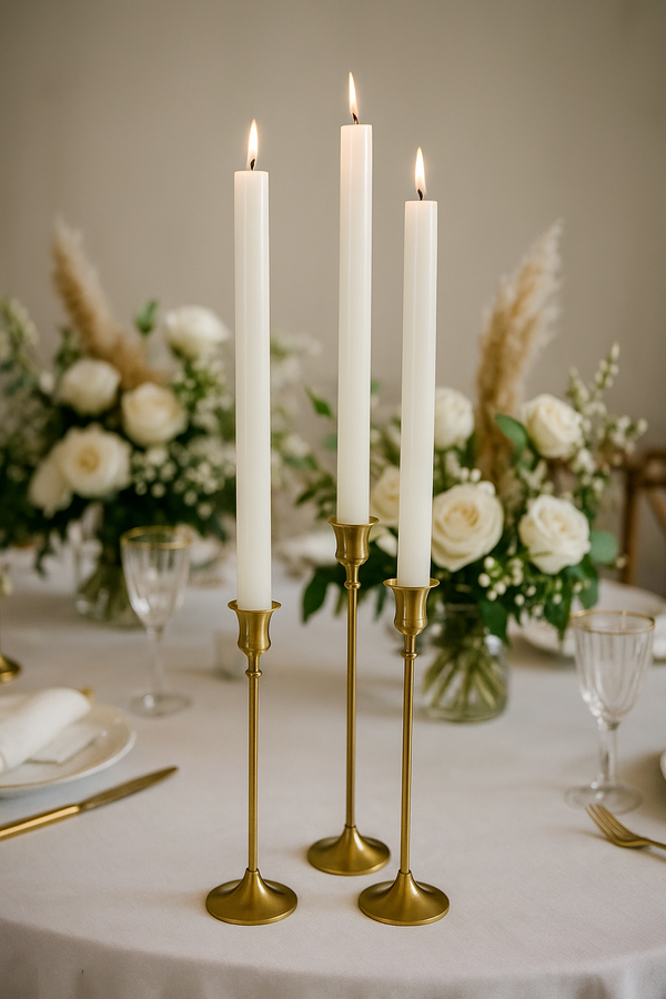 Brushed Gold Candle Sticks Wedding Decorations UK The Wedding of my Dreams