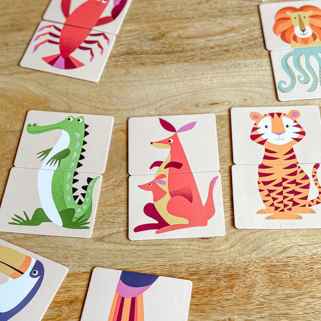 Wild Animals Puzzle - Heads & Tails Game - Stocking Filler kids - The Wedding of My Dreams