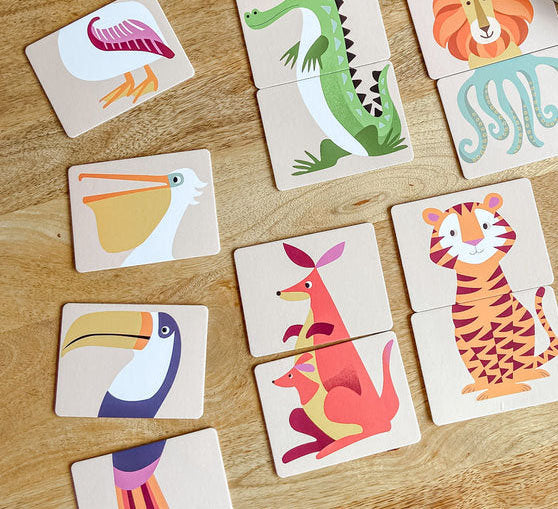 Wild Animals Puzzle - Heads & Tails Game - Stocking Filler kids - The Wedding of My Dreams