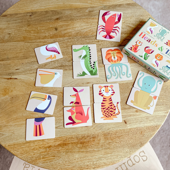 Wild Animals Puzzle - Heads & Tails Game - Stocking Filler kids - The Wedding of My Dreams