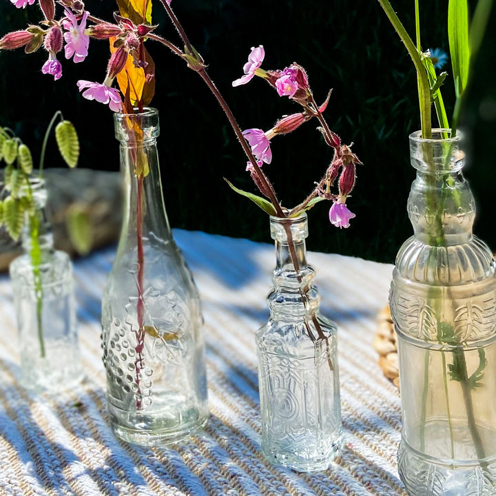 Set Of 6 Glass Bottle Vases (with cork stoppers) - The Wedding of My Dreams
