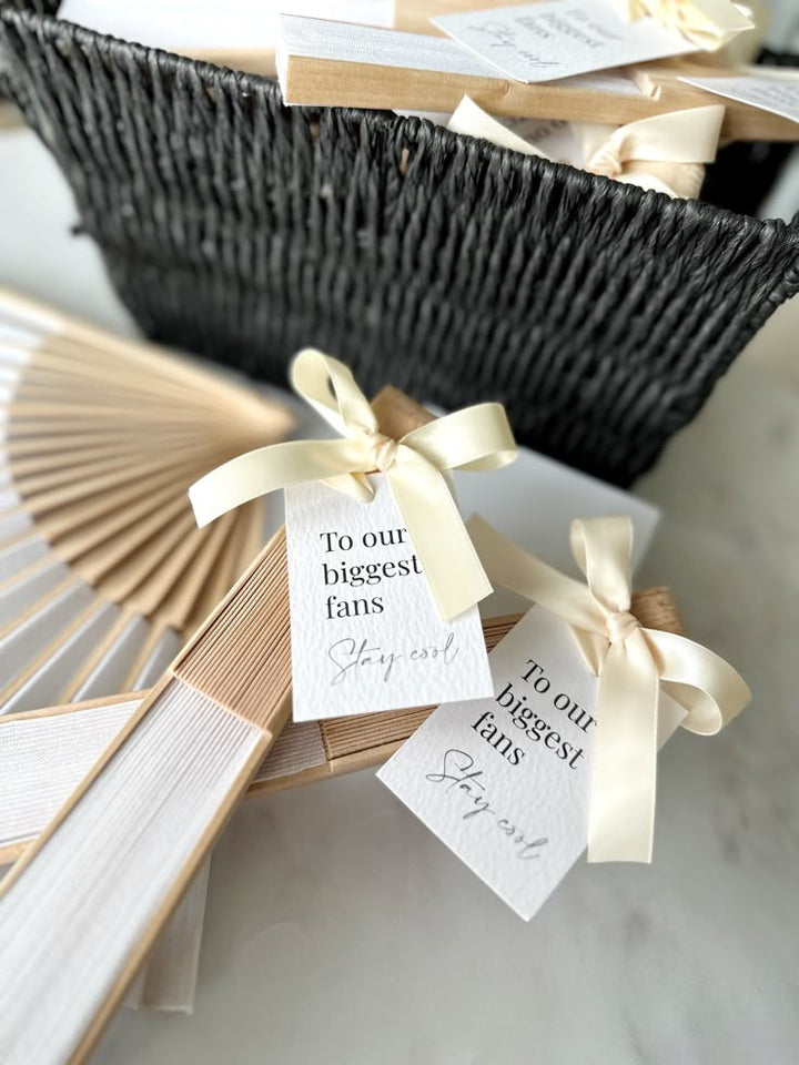 White Wedding Fans – Pack of 10 UK Wedding Decorations