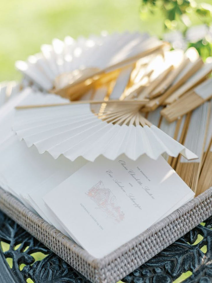 White Wedding Fans – Pack of 10 uK Wedding Decorations
