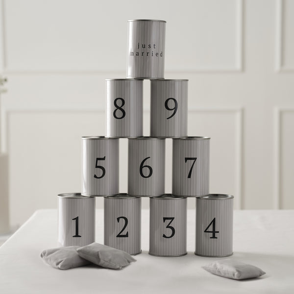 White Wedding Garden Games - Traditional Tin Can Alley