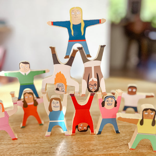 Wooden Stacking People Game - Children's Christmas Gift