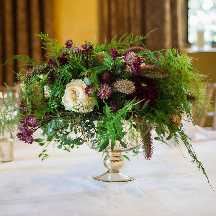 Antique Gold Footed Bowl Wedding Centrepiece centrepieces and vases - The Wedding of My Dreams