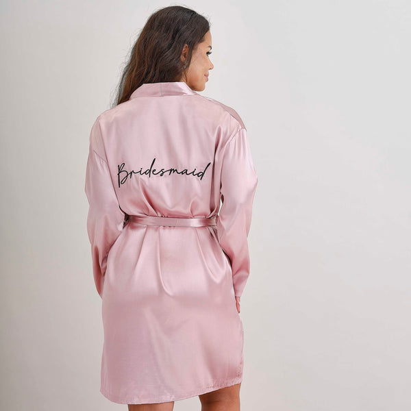 Dusky Pink Bridesmaid Dressing Gown Robe