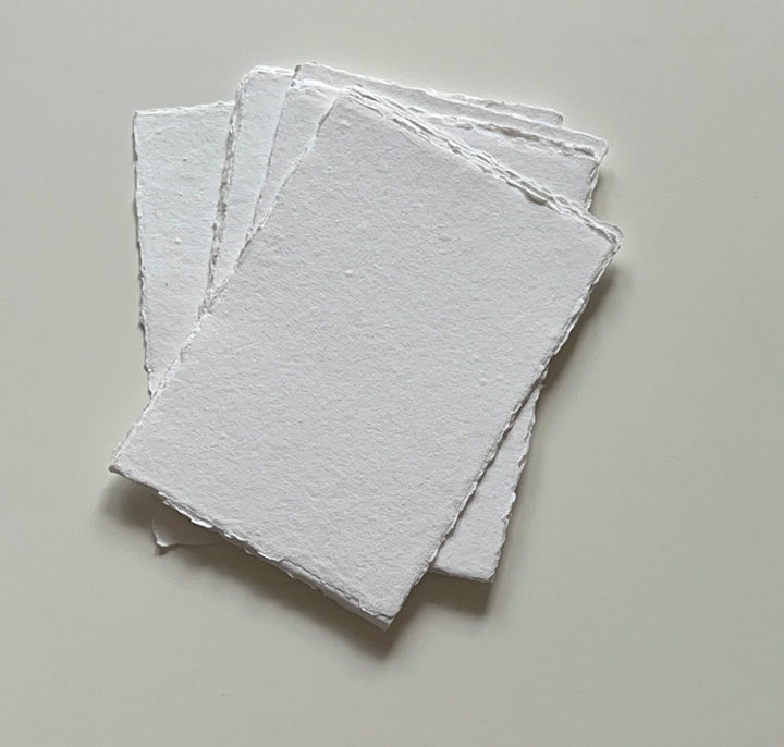 Post Cards - Handmade Cotton Paper Torn Edges For Table Numbers - Pack Of 20 Blank - The Wedding of My Dreams