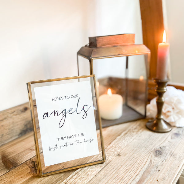 Wedding Memory Table Sign - Angels - A6 Wedding Print