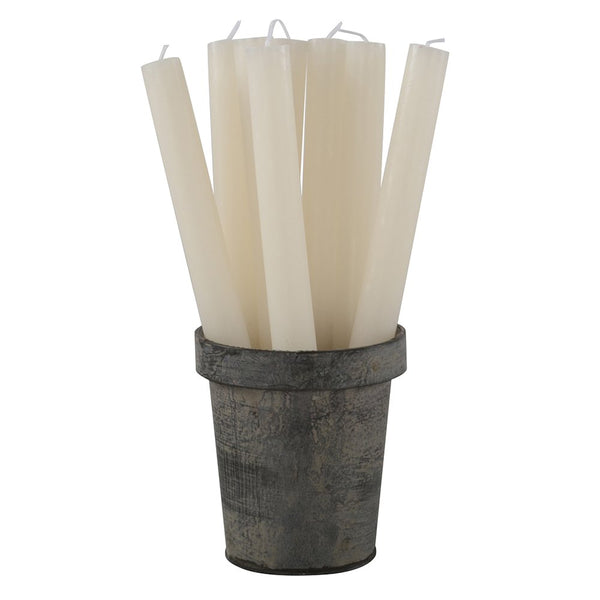 Rustic Dinner Candles - Pack of 5 (Ivory)