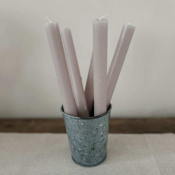 Light Grey/Oyster Dinner Candles - Pack of 5 dinner candles - The Wedding of My Dreams