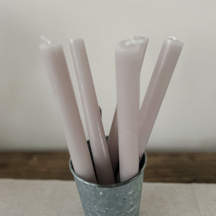 Light Grey/Oyster Dinner Candles - Pack of 5 dinner candles - The Wedding of My Dreams
