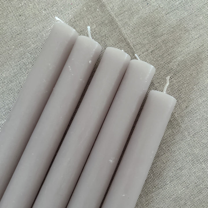 Light Grey/Oyster Dinner Candles - Pack of 5 dinner candles - The Wedding of My Dreams