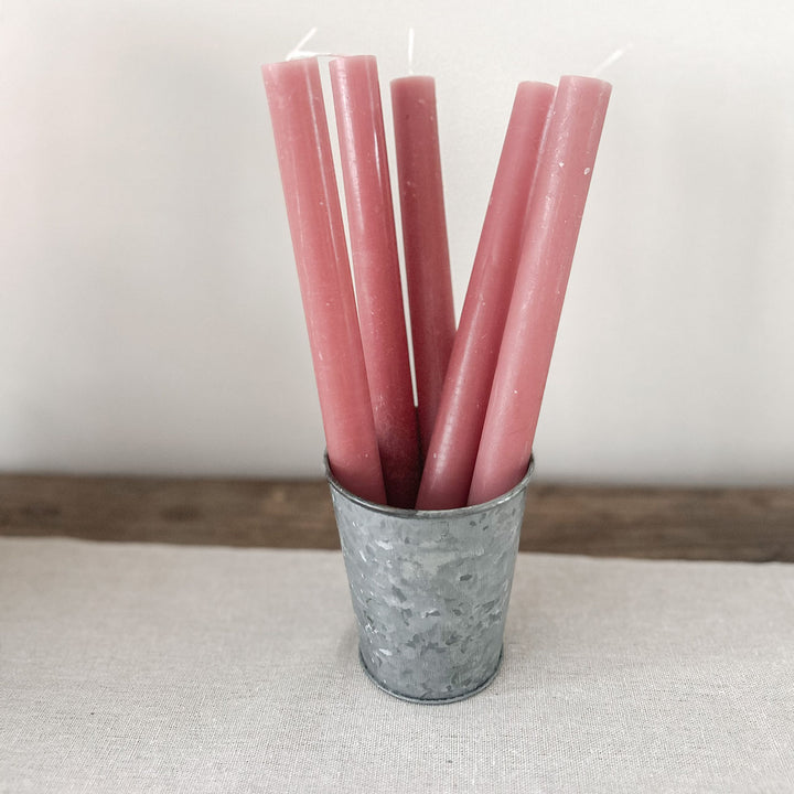 Dusky Pink Rustic Dinner Candles - Pack of 5 dinner candles - The Wedding of My Dreams