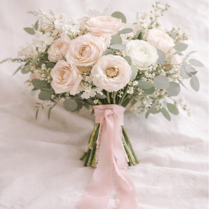Light Pink Chiffon Wedding Ribbons with Frayed Edges - 5m Roll – The ...