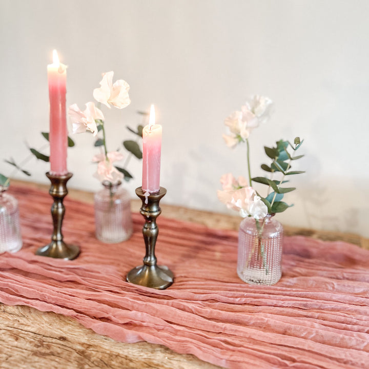 Pink Glass Bud Vases - Set of 3  - The Wedding of My Dreams