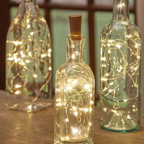 Fairy Lights on Corks for Bottles - Set of 3