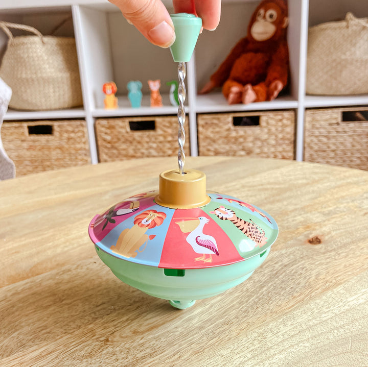 Traditional Spinning Top Toy - Animals kids - The Wedding of My Dreams
