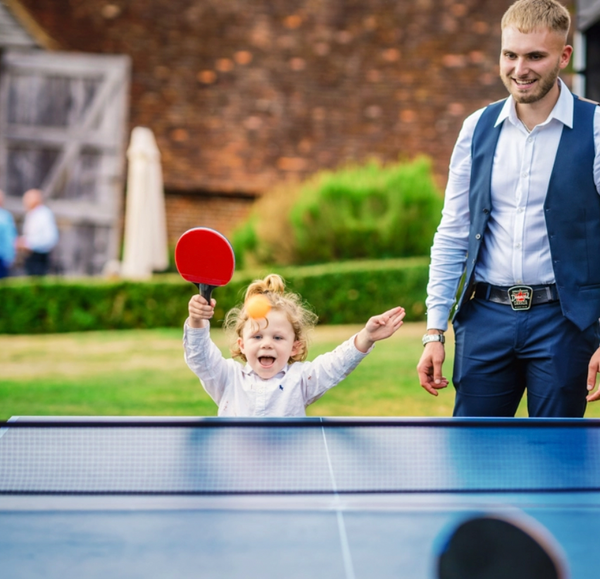 Table Tennis Ping Pong Set - Includes Bats, Balls and Net (and brackets to fit to your table)- Wedding Garden Game