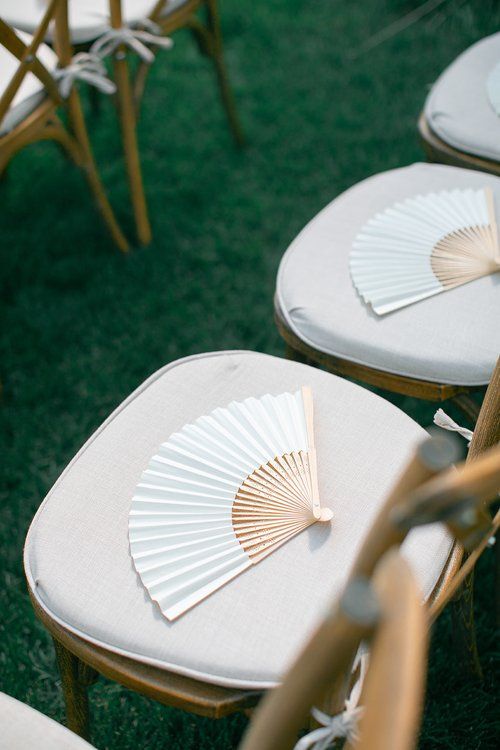 White Wedding Fans – Pack of 10 UK Wedding Decorations