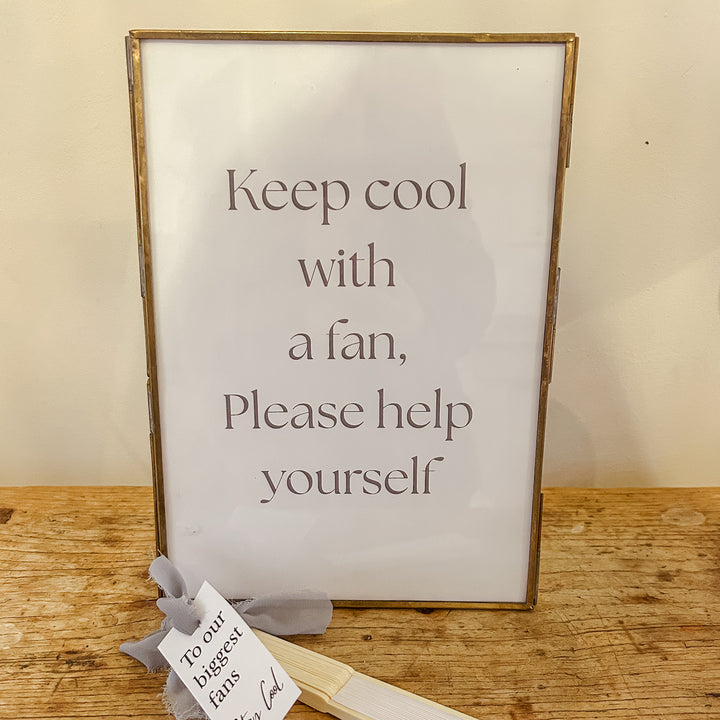 Printable Wedding Fan Sign - Keep Cool With A Fan – The Wedding of My ...