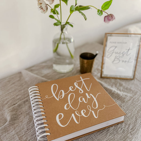 Best Day Ever Wedding Guest Book with Envelopes - The Wedding of My Dreams