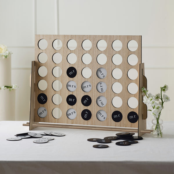 Wedding Games - 4 in a Row Wooden Ice Breaker Game